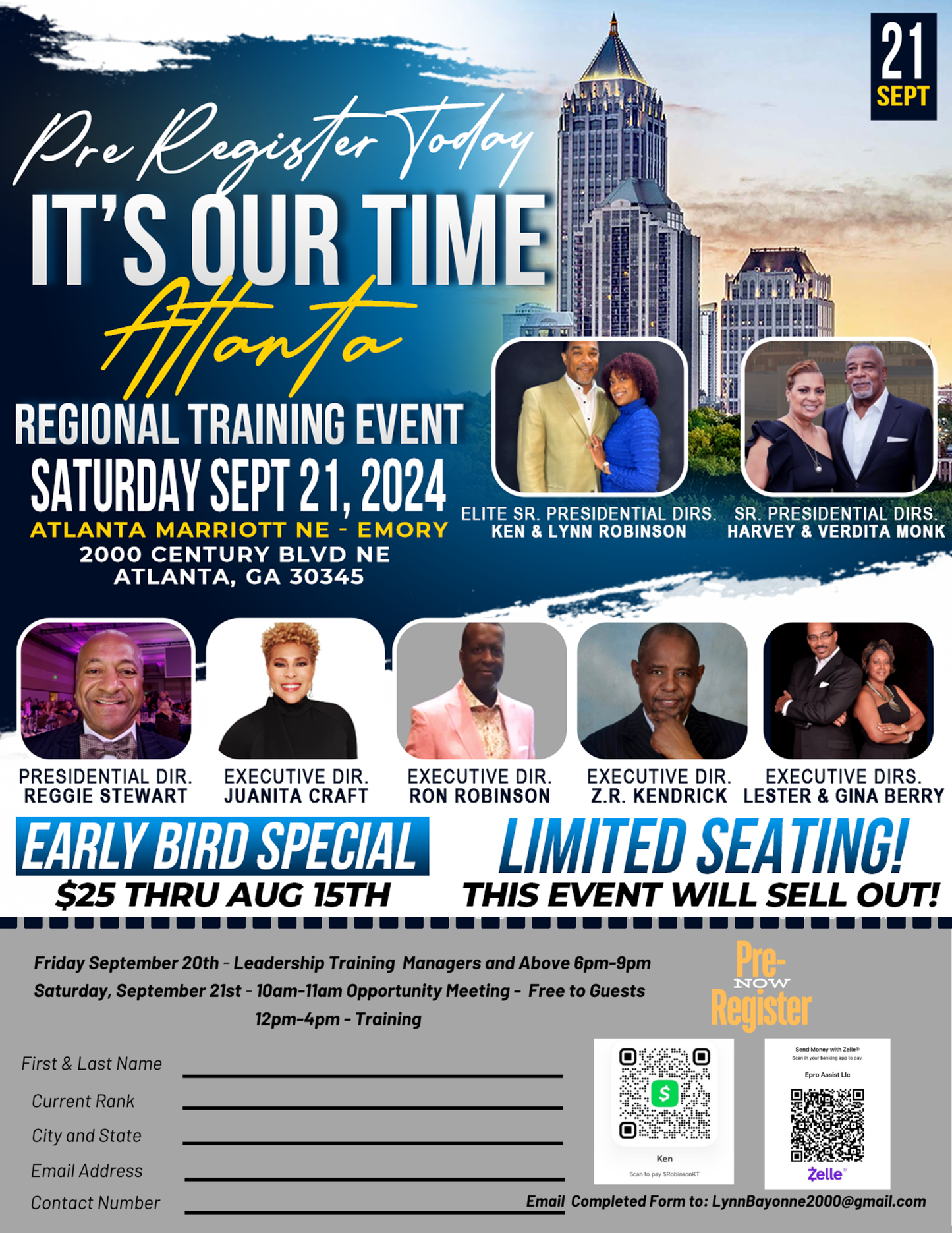 "It's Our Time!" Atlanta Regional Training Event - Early Bird Ticket Special